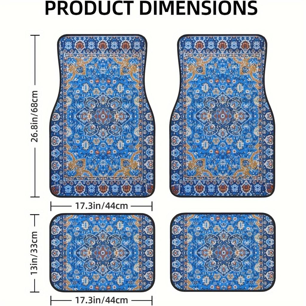 Covorașe auto 4 bucăți elegante anti-pete antiderapante ușor de curățat universale potrivite pentru toate vehiculele