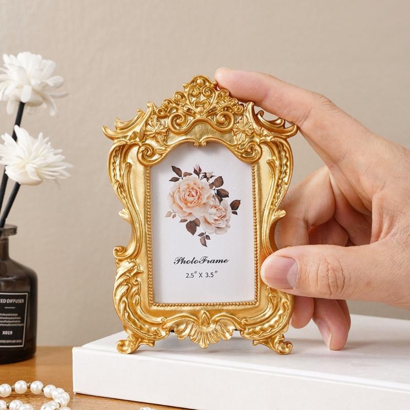 Antique Ornate Rectangles Photo Frame for Tabletop Wall Display,Retro Picture Frame,Decorative Photo Frame Home Decors