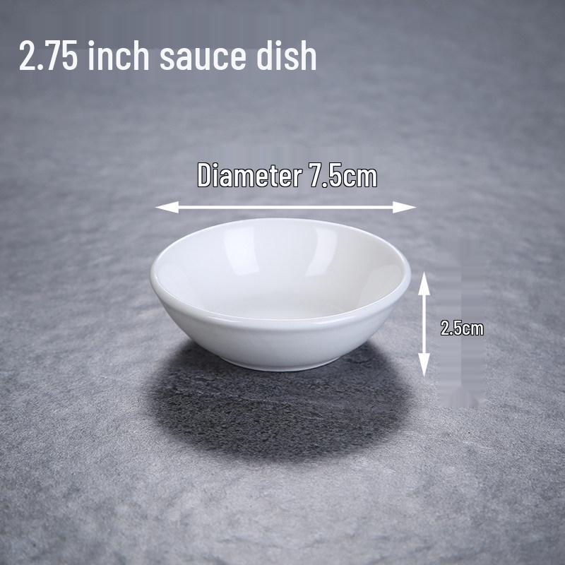 

Набор из 10 чисто-белых керамических соусниц - Маленькие тарелочки для приправ, соевого соуса и уксуса - Для дома или отеля, Бесплатная доставка