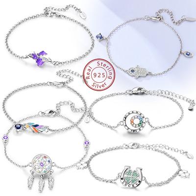 Bracelet Original Copper Charms Bracelet 17-20Cm Heart Bracelet For Women Bracelet Charms Birthday Jewelry Gifts