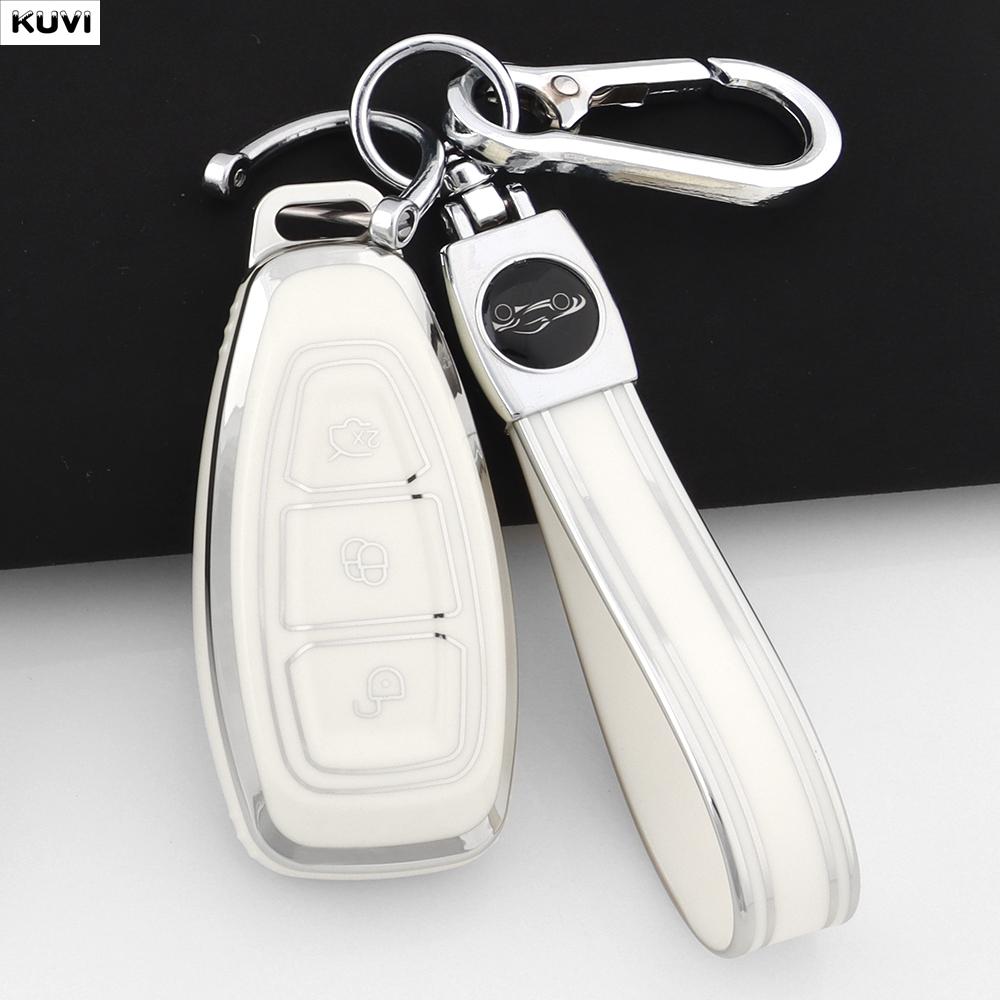 Tpu Car Smart Key Case Cover For Ford Focus 3 4 St Mondeo Mk3 Mk4 Fiesta Fusion Kuga Ecosport Holder Fob Keychain Accessories