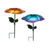 Lotuses Leaf Shape Metal Garden Stakes Outdoor Plant Umbrella Shade Cover Sun Protecting Umbrella Ground Stakes