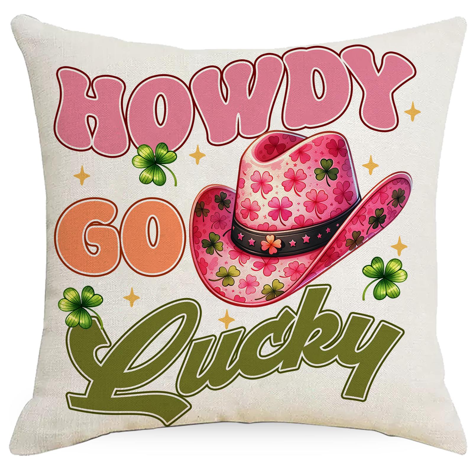

Western Retro St. Patrick Ireland Festival Party Decoration Home Sofa Cushion Pillow Cover 45 * 45Cm