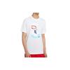 Men's Pattern Printing Short Sleeve White T-Shirt CK9514-100