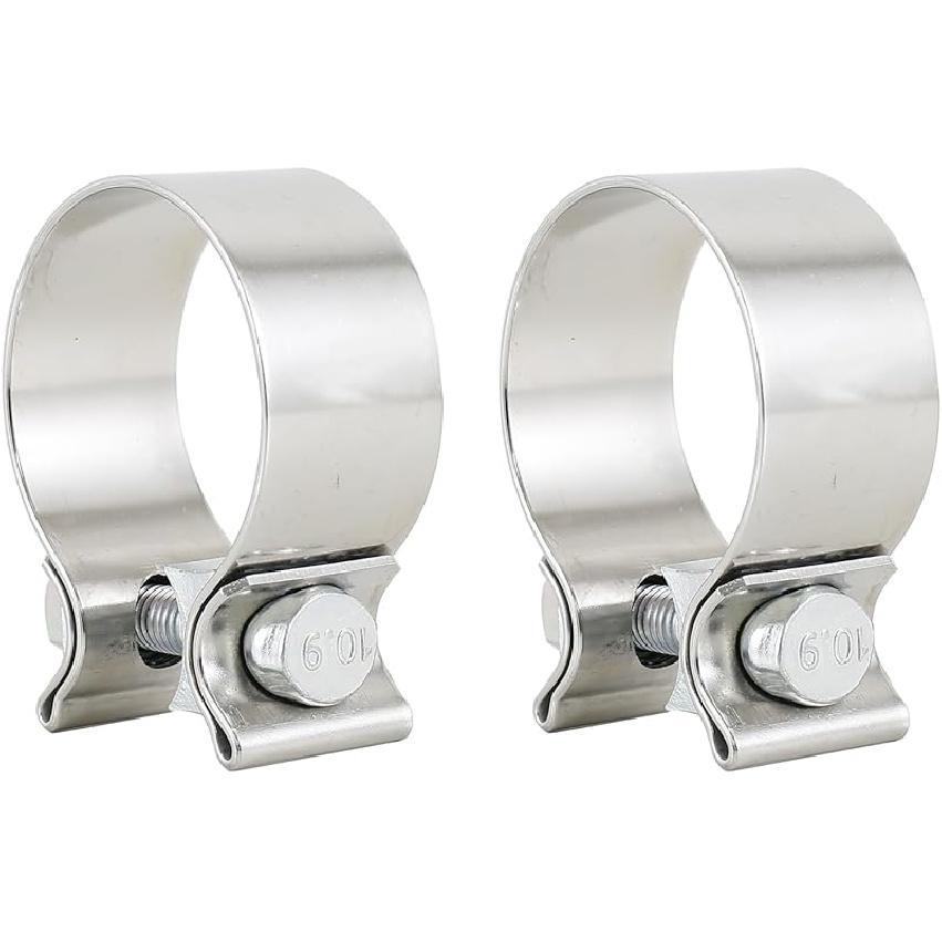 Universal ID 3.5 Inch Exhaust Clamp, Stainless Steel 3-1/2 Inch Narrow Band Lap Joint Butt Clamp
