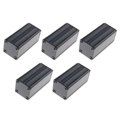 5pcs Extruded PCB Aluminum Box Black Enclosure Electronic Project DIY 50*25*25mm For Electronic Projects Power Supply Devices