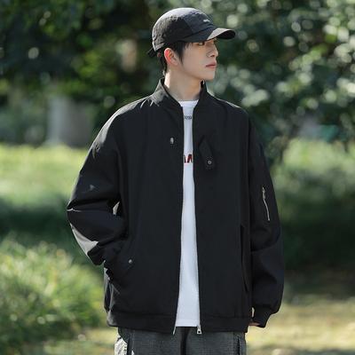 Buckle Baseball Jacket Baseball Jacket Men's Casual Loose Large Size Couples Loose