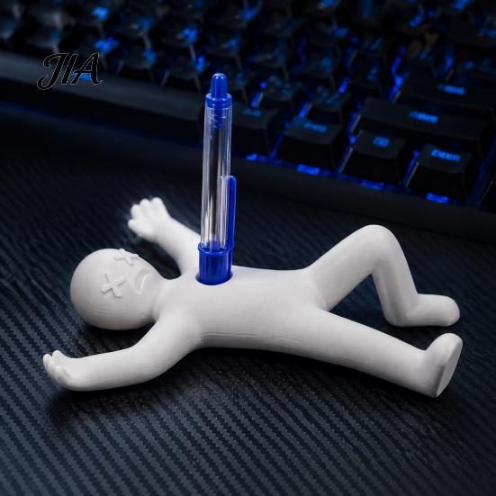 Novelty Gift for Friends Humorous Human Shape Pen Holder, 3D Printed Fun Pencil Funny Villain Display Creative Stress Relief Desktop Decoration Office