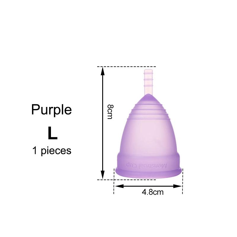 Medical Silicone Menstrual Cup – Leak-Free, Reusable Period Cup for Women, Up to 12 Hours Protection, Soft & Comfortable XS/S/L 4 Colors
