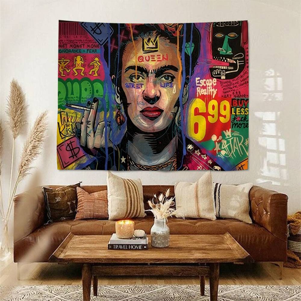 FFrida KKahlo Hanging Bohemian Tapestry Bohemian Wall Tapestries Mandala Kawaii Room Decor