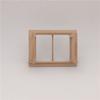2 Pieces Dollhouse Window Toddler Toy Miniature Gnome Door Undyed Wood Window Games Fairy Garden Accessories Toddler Ornament Toy