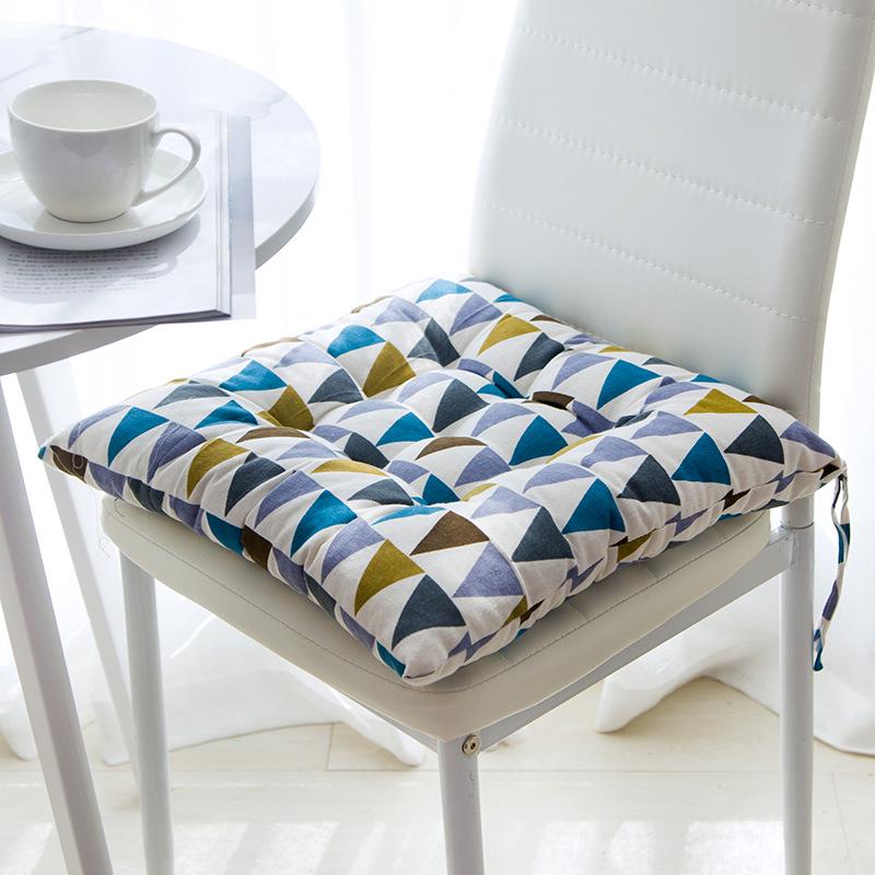 18 Patterns Square Cushion With Strap Not Deformed Tatami Mats Sofa Back Cushion Thick Classroom Seat Pads Stool Chair Cushion