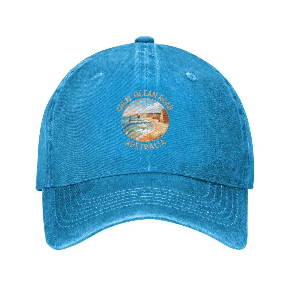 Great Ocean Road Australia Distressed Circle Campus Outfits Baseball cap Breathable And Not Stuffy Children Casual Denim Hat