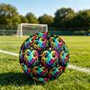 1pc Paw Print Heartbeat Theme Soccer Ball Football, Size 5, Lightweight PVC, Outdoor Training Soccer Ball,Gift C6520
