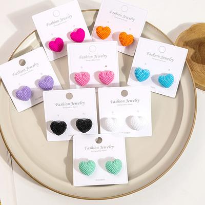 Geometric Love Earrings Concave-Convex Surface Circle Earrings S925 Sterling Silver Ear Posts PD1185