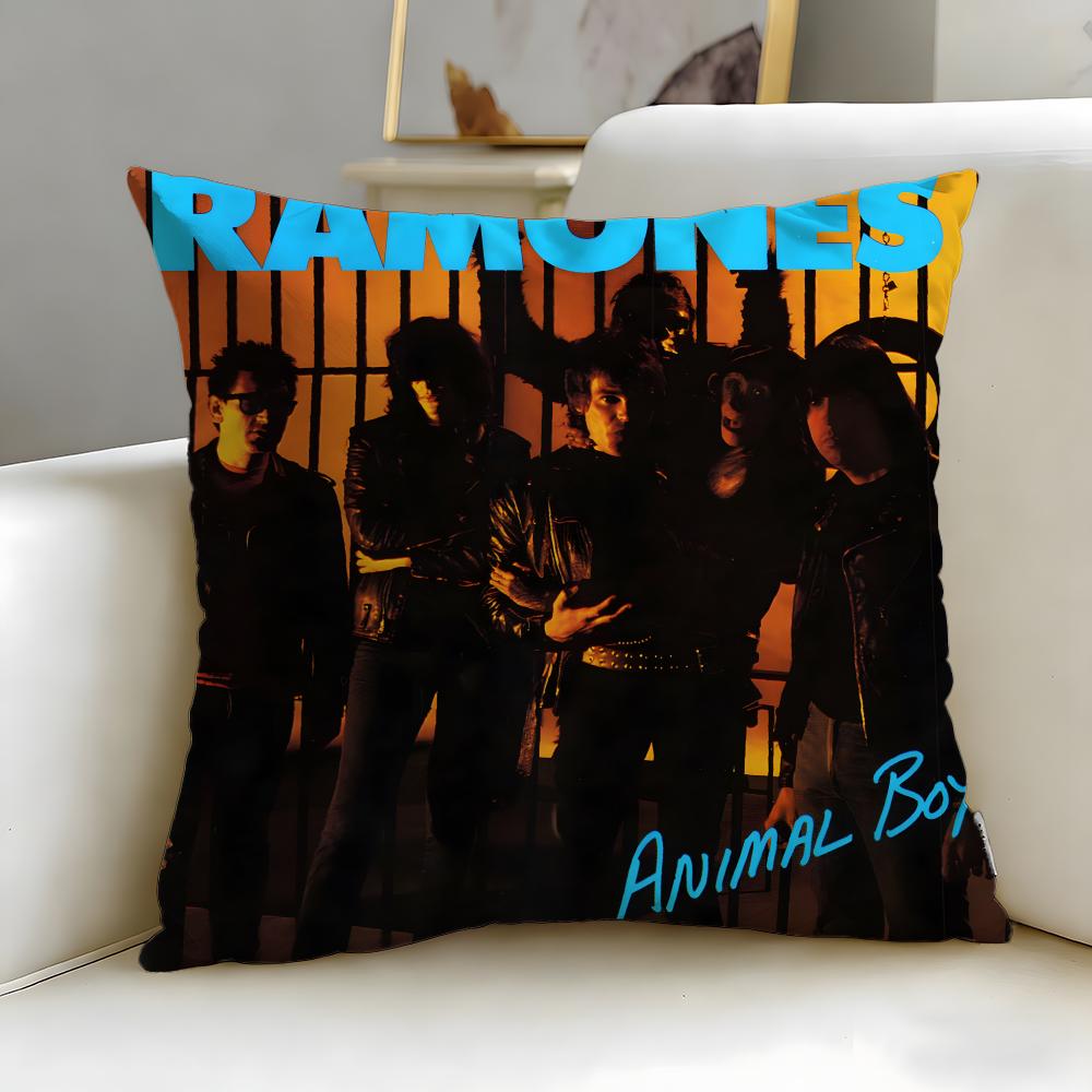 classic band Ramones Cushion Cover Soft & Easy-Wash Pillow Case – Versatile for Couch, Bed, Travel and Office