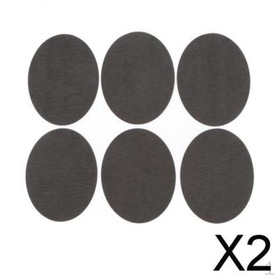 2x 6x Sew On Patches Mending Repair Elbow Knee Applique Oval