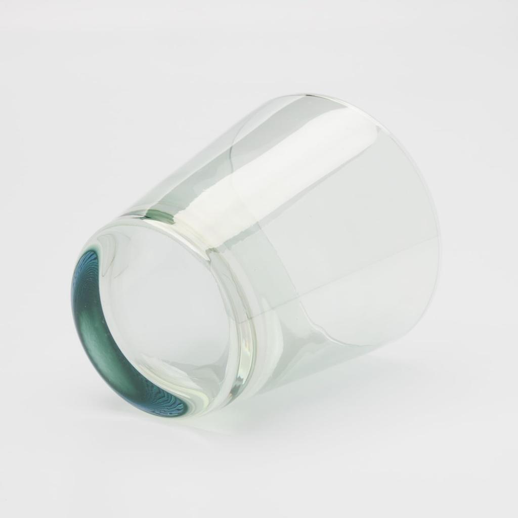 Otsuka Glass "Pinsale" Rocks Glass, Old Style, Approx. 210ml, Green, Made in Japan, 6278-724-4-1P