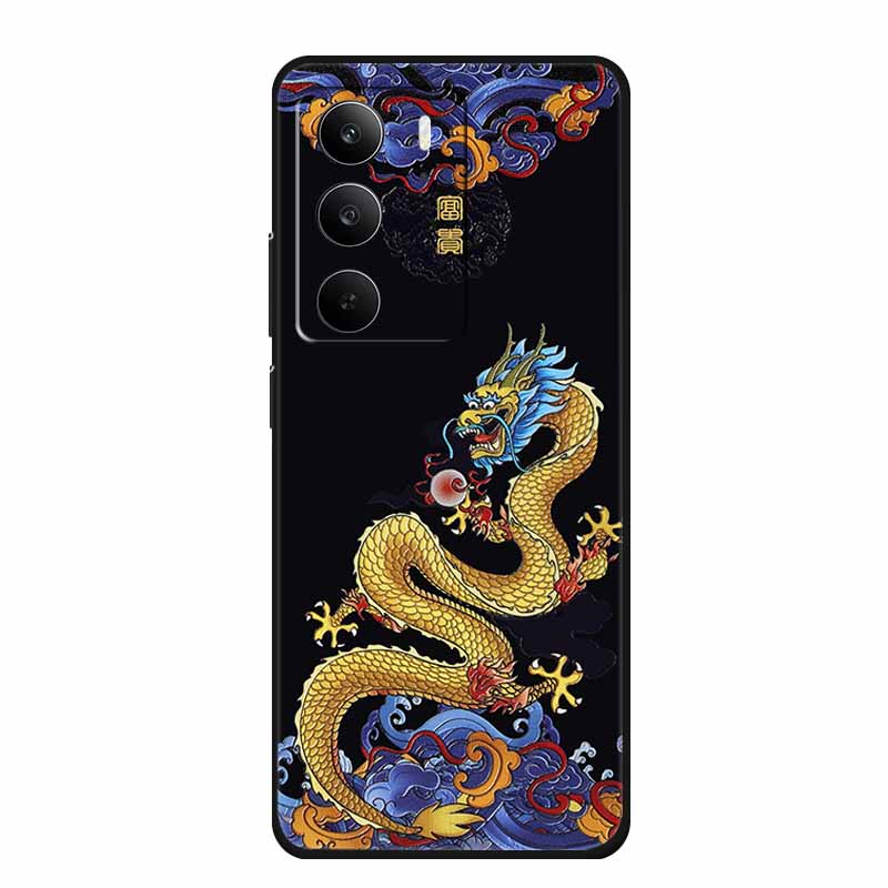 3D Emboss Case For Realme C75 4G 5G C75x V70 V70s 14x Realme C71 4G Case C 75 71 Coque Flower Black Silicone Soft Back Cover Bag