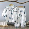 Kinder Sommerpyjama: Dünnes 2-teiliges Set mit 3/4-Ärmeln und Hose