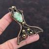 Variscite Pendant Copper Wire Wrapped Pendant Variscite Jewelry Handmade Fish Pendant Gemstone Pendant Anniversary Gift Copper Wire Jewelry