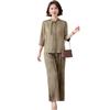 Summer 2026 Chinese Style Chiffon Suit for Stylish Middle-aged Women