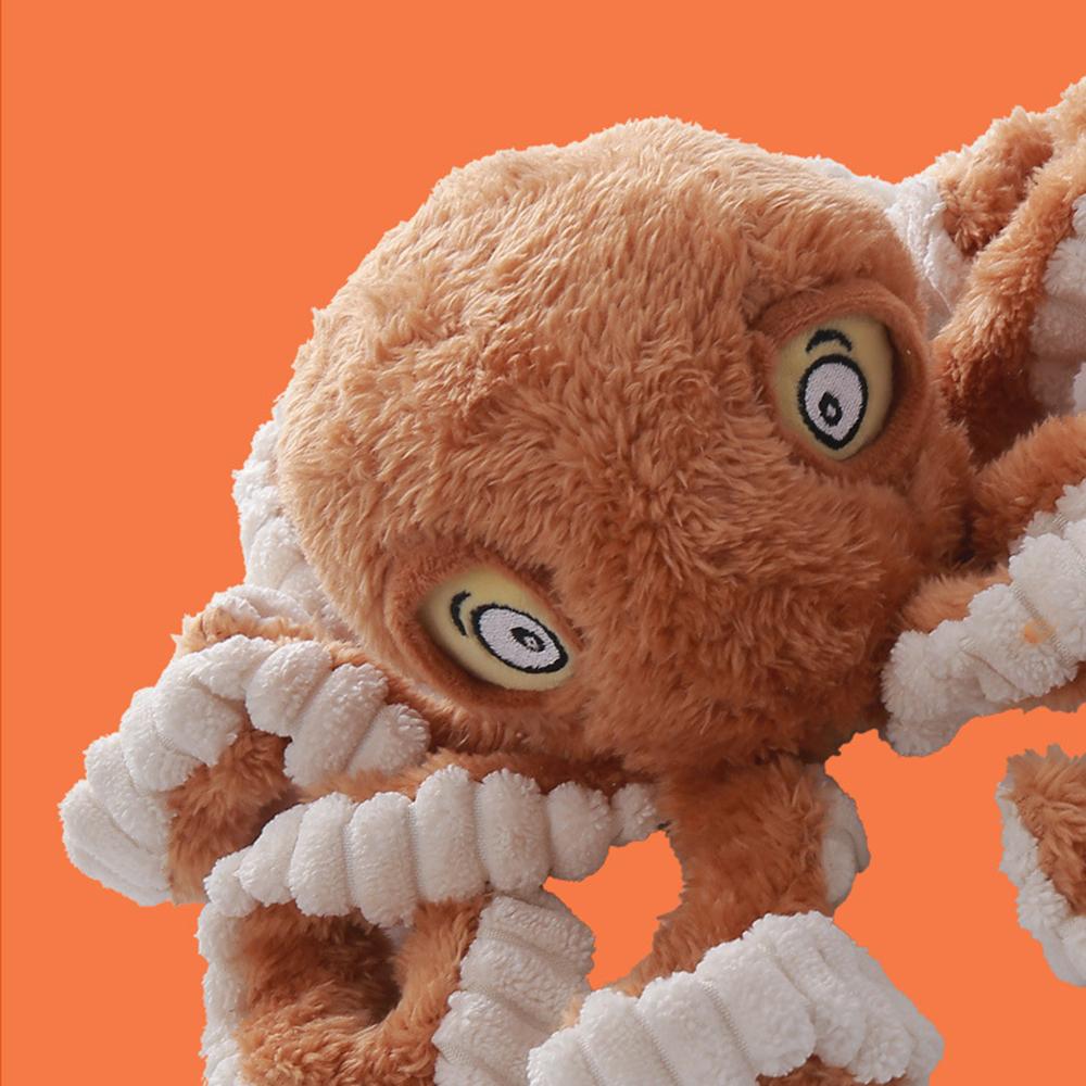 Plush Octopus Dog Pet Squeaky Toys Bite Chew Pets Supplies