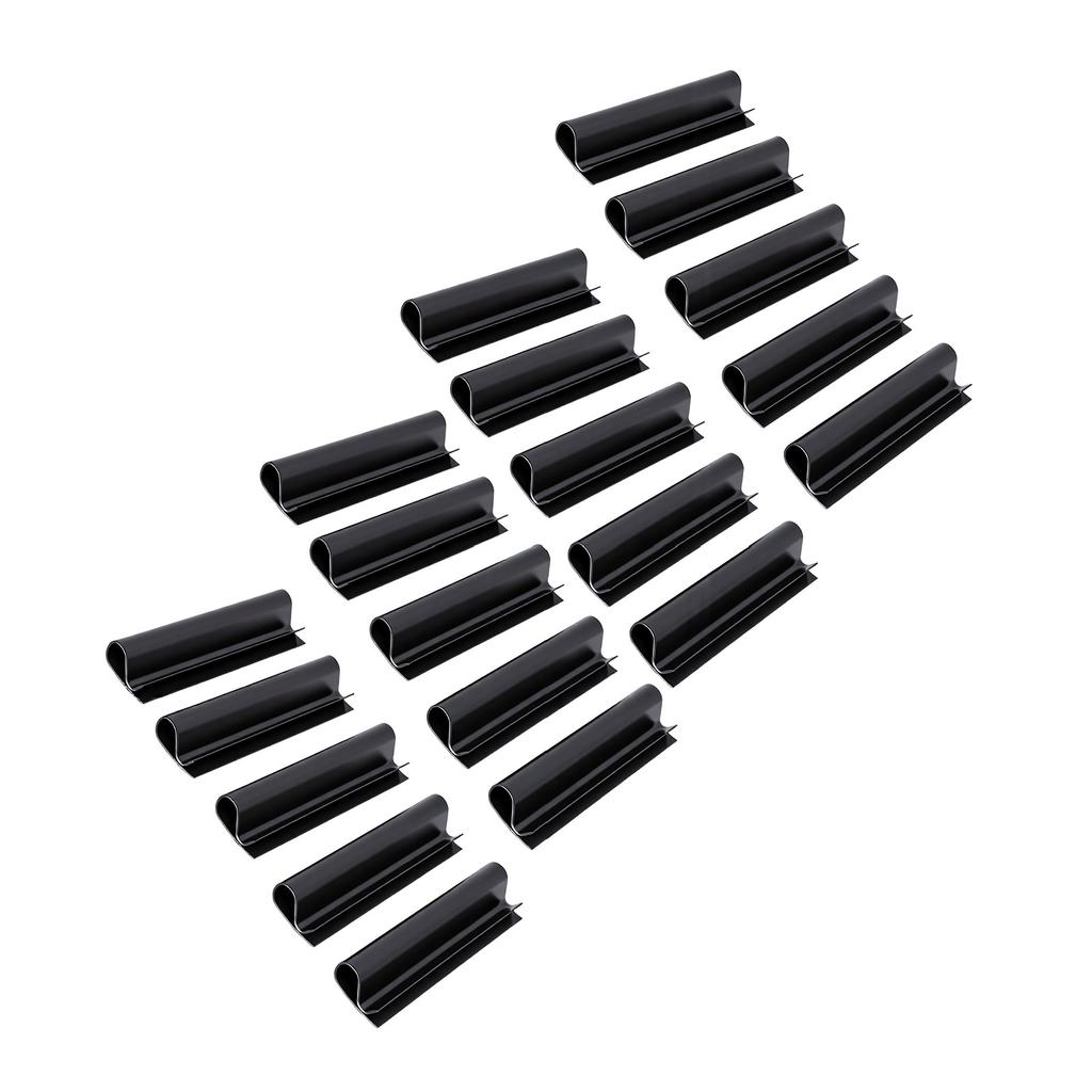 20PCS Winter Pool Cover Clips PVC Above Ground Pools Cover Wind Guard Clamps for Swimming Pool Black B Set (20pcs 12cm)