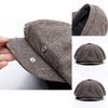 Luxuriöse Herren-Tweed-Fischgräten-Newsboy-Kappe mit 8-Panel-Design für zeitlosen Stil