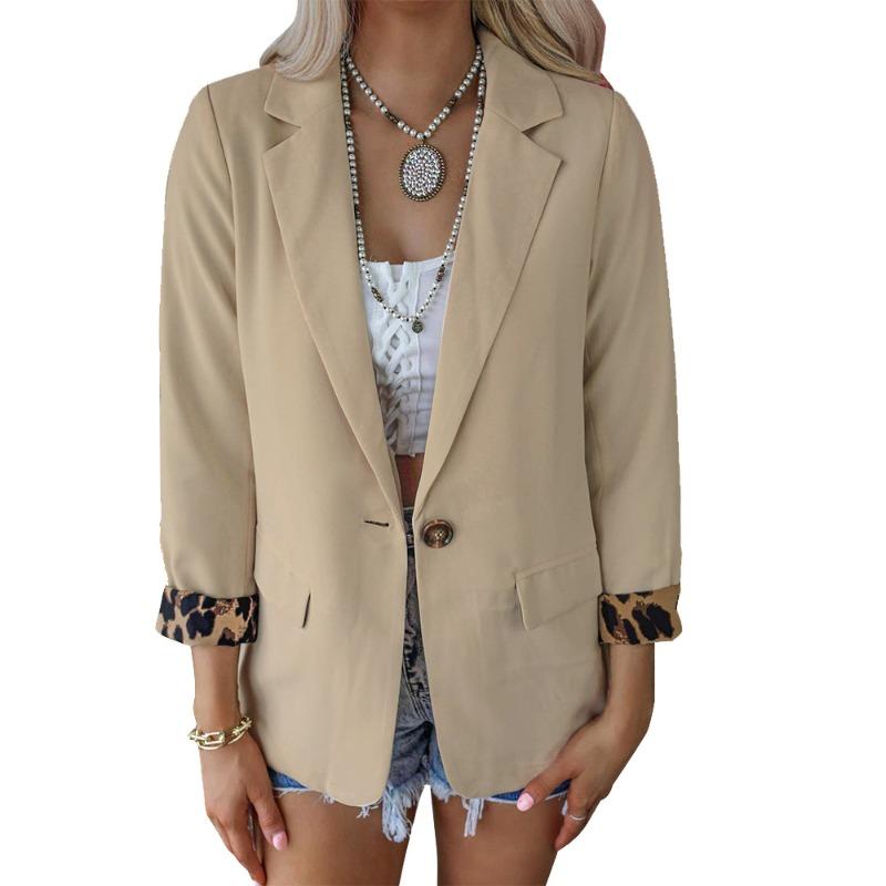 BITCED Women's Vintage Casual Solid Color Print Autumn Winter Long Sleeve POLO Neck Jackets & Coats