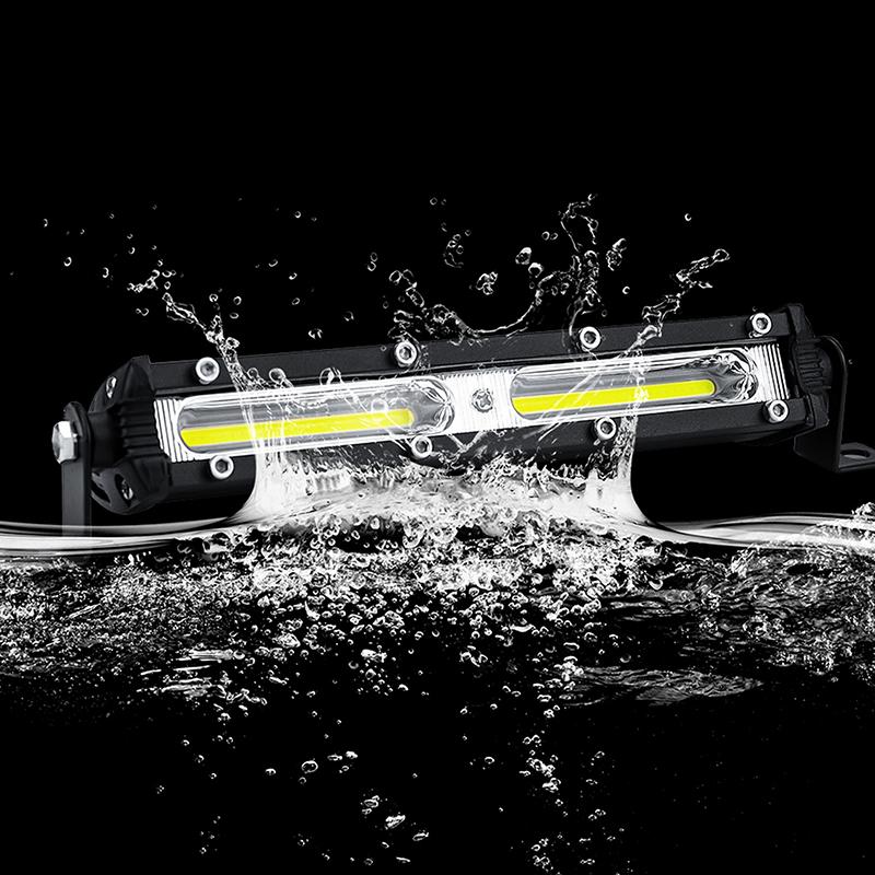 1 lampe de travail à LED pour voiture 12 V 24 V, projecteur à LED, barre lumineuse de travail 6 500 K, bande lumineuse pour voiture, camion, remorque, feu antibrouillard