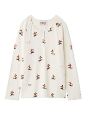 Ski Bear Print Long PWCT255250IVRF [HOLIDAY] T-Shirt