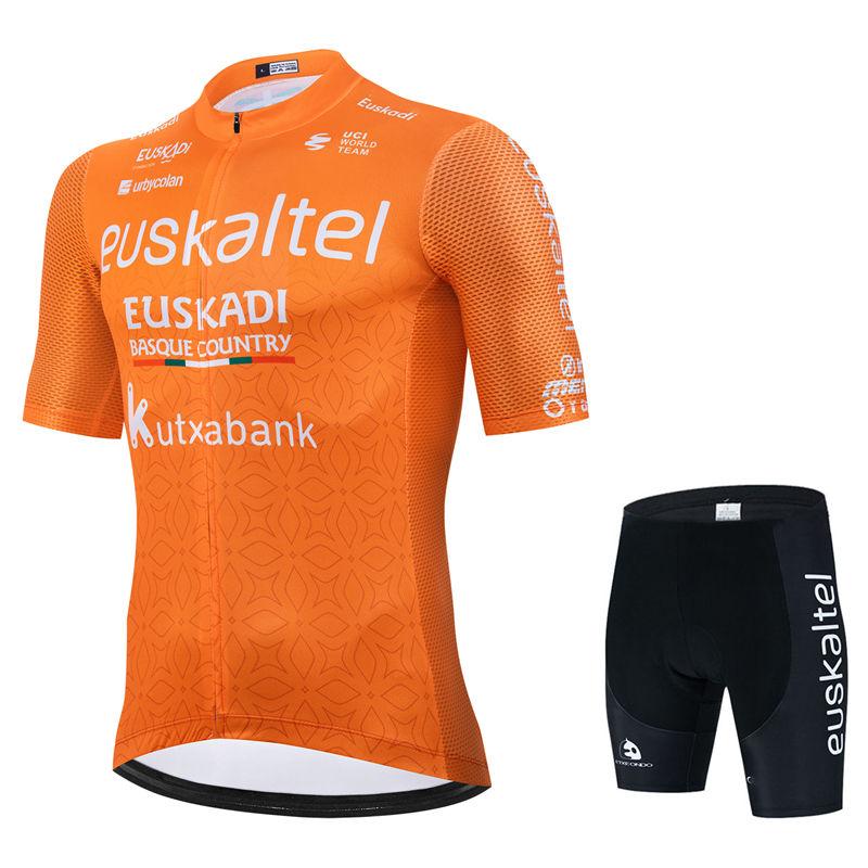 

2026 Euskaltel Euskadi Team Cycling Jersey Set Men Cycling Clothing Race Road Bike Suit Bicycle Bib Shorts Maillot Ropa Ciclismo L