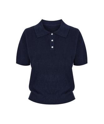 PAIGEFLYNN Terry Button Collar Knit_P6Bkn060C