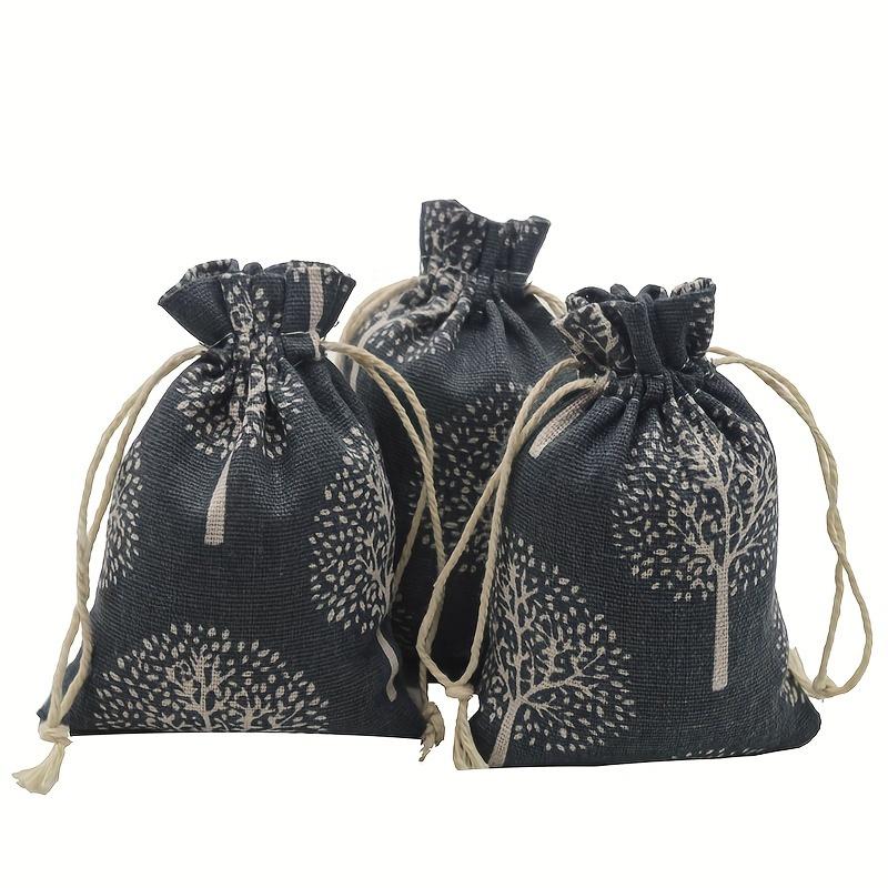 1 Set/20 Pcs Charming Gray Tree of Life Bundle Mouth Drawstring Bags - Enchanting Decoration for Party & Birthday Celebrations, Great for Weddings