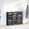 VidaXL Storage Cubes 9 Pcs with Doors Black PP, Storage Cube, Cube Storage Organizer, Shelf At 4019577
