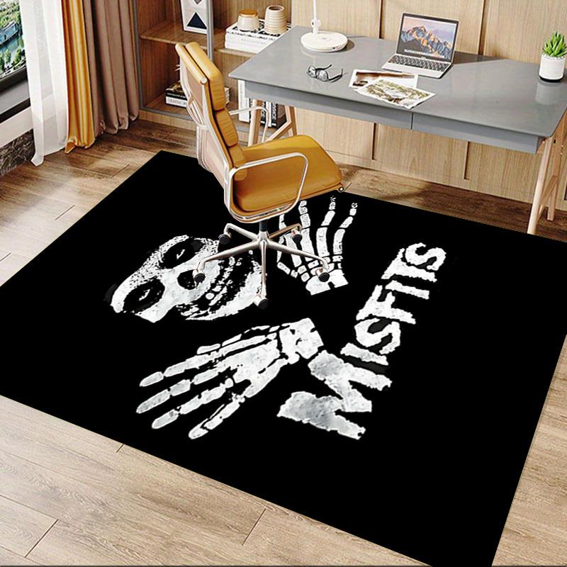 1pc Misfits Skeleton Carpet Anti Slip Polyester Floor Mat for office.Bedroom