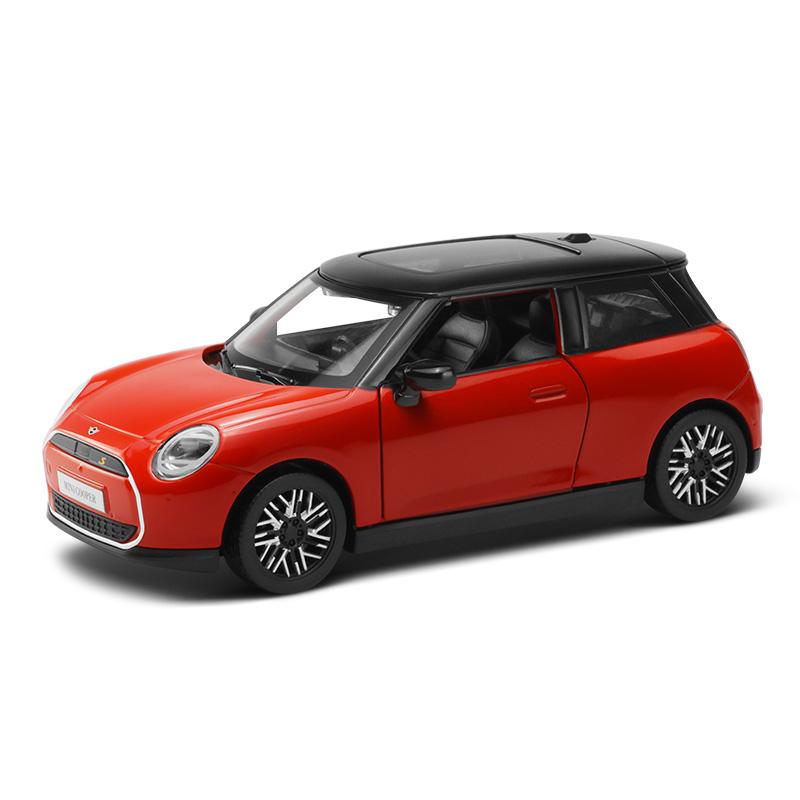 Simulation 1/28 Scale BMW Mini Cooper Alloy Car Model with Sound Light Children Boy Diecast Toy Vehicle Collection Miniature