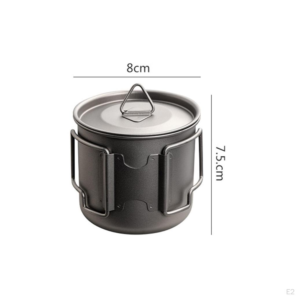 Titanium Camping Pot Set for Backpacking Excursions