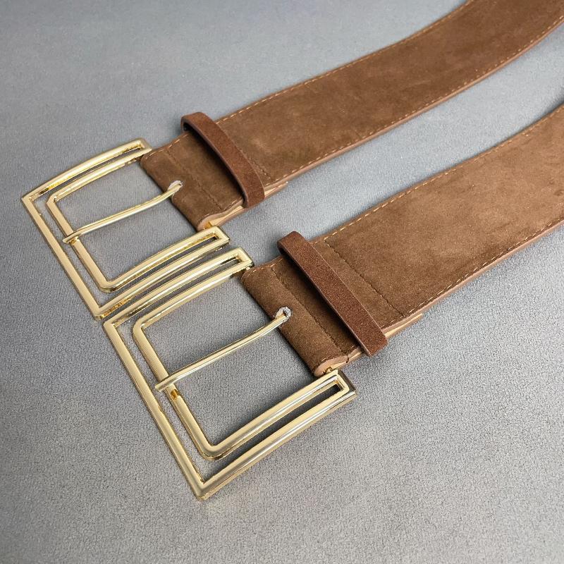 Retro Wildleder Nieten Gürtel Punk Gothic Western Cowgirl Breite Taillenbänder Gürtel Y2K Unregelmäßiger Gürtel