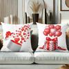 Valentine Heart Themed Cushion Covers For Home Decor Polyester pillowcase, sofa decorative cushion cov Headboard Pillow