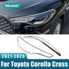 For Toyota Corolla Cross XG10    2024 2025 ABS Car Front Head Light Headlight Lamp Cover Trim Molding Frame Stickers