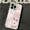 White Cat Phone Case For Iphone 17 16 15 14 Plus 13 Pro Max 12 11 17Air Funda Shockproof Cover Coque