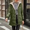 Women's Solid Color Thick Long  Sleeve Fashion Coat Jacket
