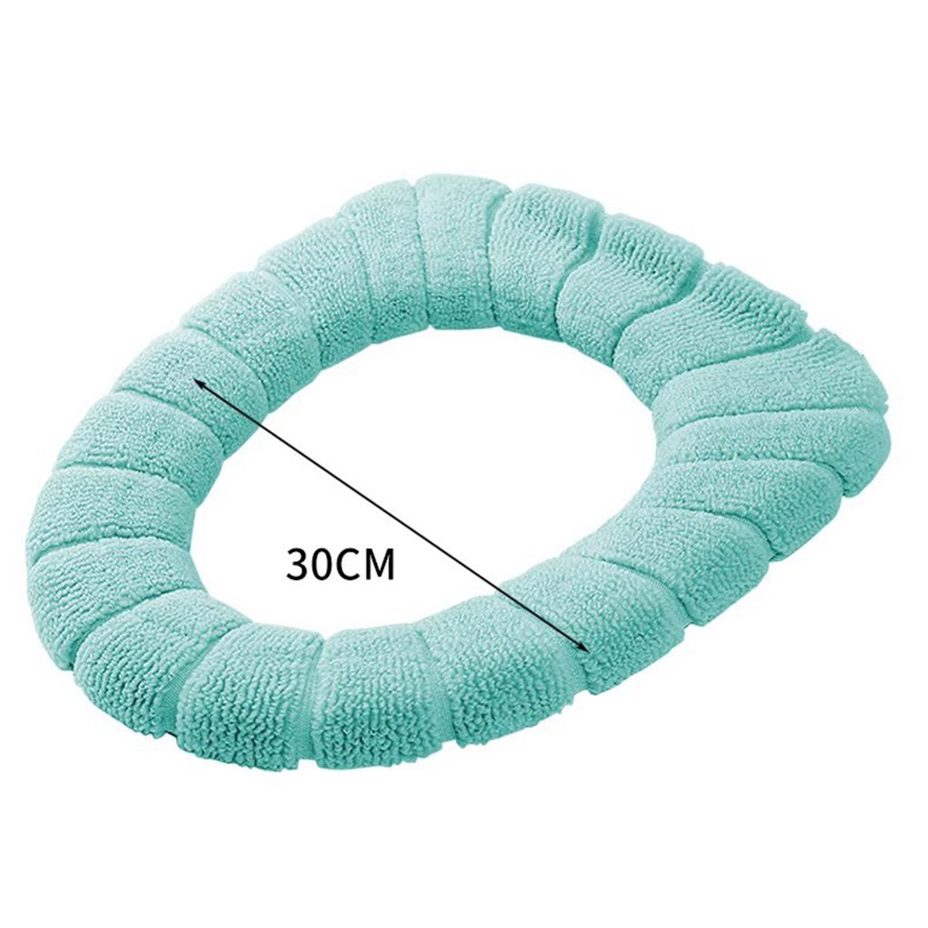 Plüsch Toilettensitzkissen O-Typ Warmer Sitzbezug Wiederverwendbar Waschbar Universal Toilettensitzmatte Badezimmer Sitzbezug Toilettendeckel
