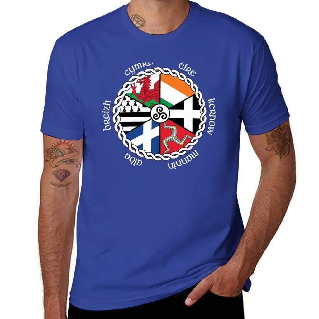 T-shirt Bandiere Nazioni Celtiche Abbigliamento Estivo T-shirt Unisex Per Un Ragazzo T-shirt Unisex Grafica