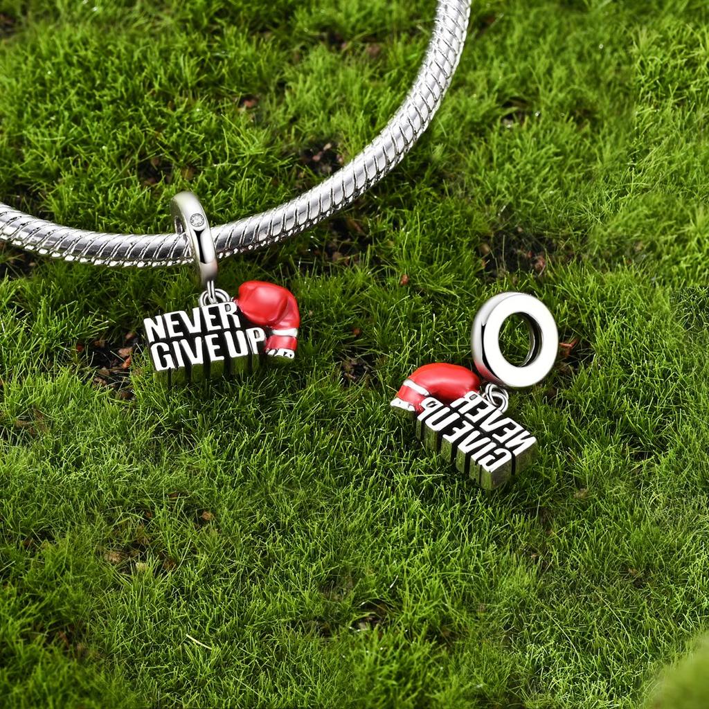 925 Silver Charms Beads Sport Basketball Football Tennis Volleyball Golden Pendant Fit Women Girl Fine Jewelry
