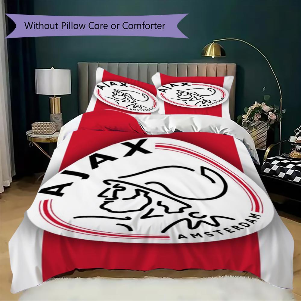 Set Copripiumino con Motivo Ajax Amsterdam Copripiumino Federa Decorazione per la Casa Regalo di Compleanno (1 * copripiumino + 2 * federe senza imbottitura)07