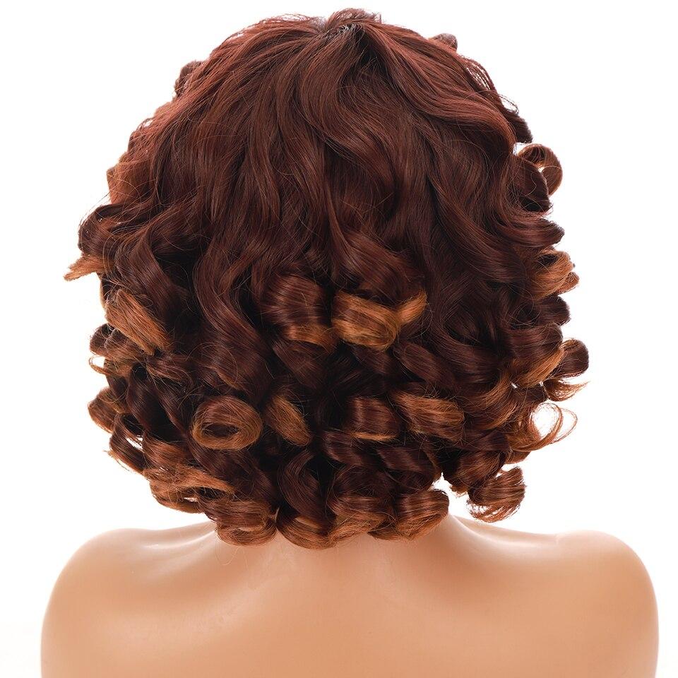 LUPU Syntetické Afro Kinky Kudrnaté Paruky s Ofinou pro Černé Ženy Africké Tepelně Odolné Ombre Růžová Černá Krátké Vlasy Cosplay Paruky