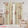 2 Stück, 2D-Flachdruck Beliebte Vorhänge Vintage Rosenmuster Vielseitiges Polyester (ohne Stange) Festlich Perfekt für Wohnzimmer,